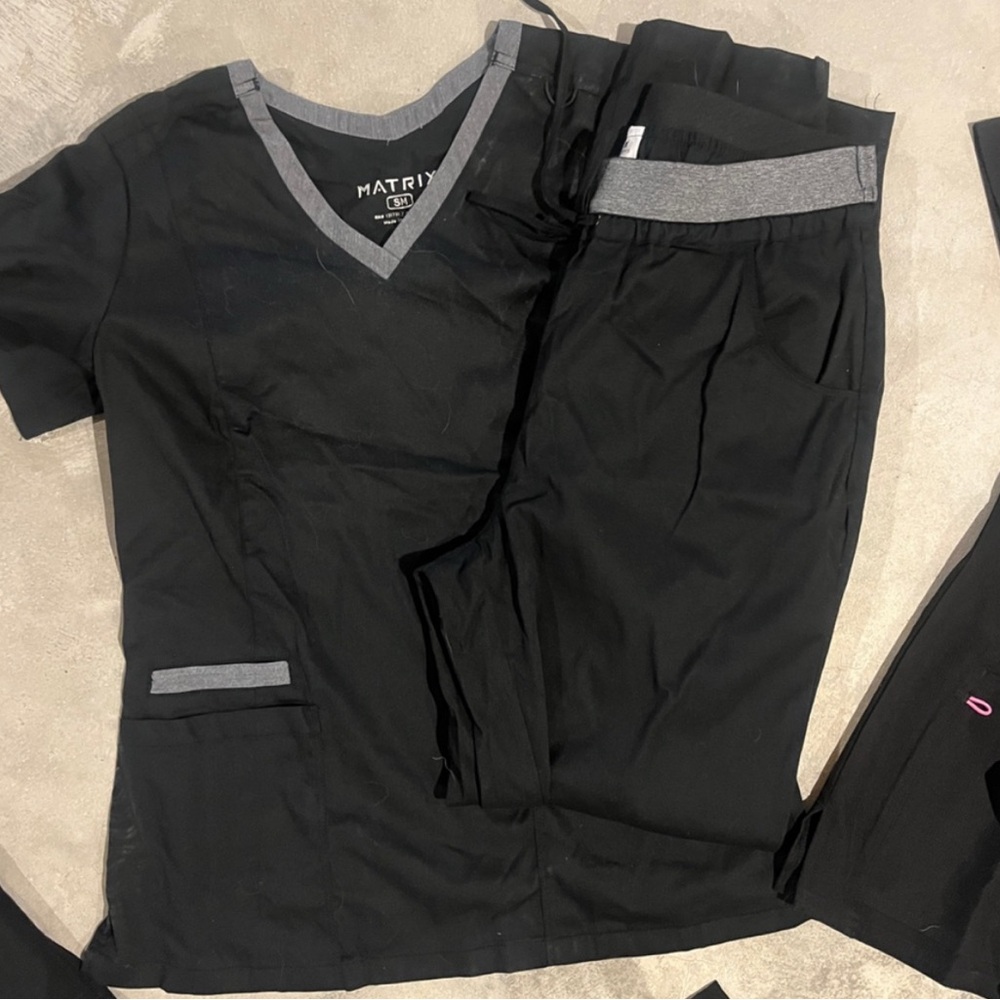 Matix Black and Gray Professional Scrub Set